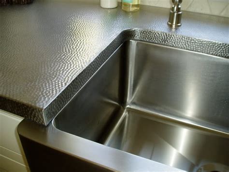 types of metal countertops